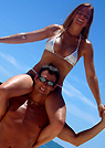 stacey in a malibu strings bikini