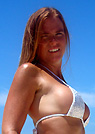 stacey in a malibu strings bikini