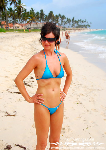 Sybille in a Malibu Strings bikini in Dominican Republic.