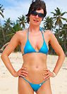 sybille in a malibu strings bikini