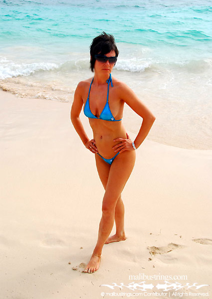 Sybille in a Malibu Strings bikini in Dominican Republic.