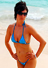sybille in a malibu strings bikini