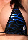 trixie in a malibu strings bikini