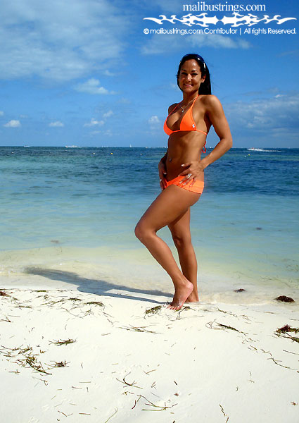 Vanessa in a Malibu Strings bikini in Cancun.