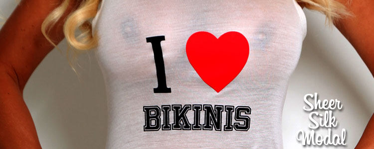 New I Heart Bikinis Sheer Silk Modal