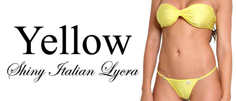 Nude YELLOW Shiny Italian Lycra