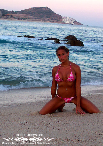 Mer in a Malibu Strings bikini in Cabo San Lucas, Mexico.