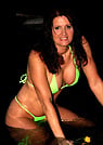 donna in a malibu strings bikini