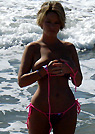 wendy in a malibu strings bikini