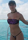 silvia in a malibu strings bikini