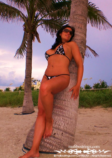 Danielle V in a Malibu Strings bikini in FL.