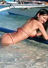 myra in a malibu strings bikini